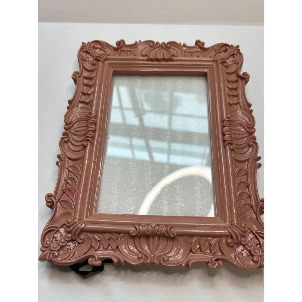 Sicura Italian Baroque Frame Mauve Ornate Resin 4x6 Vintage